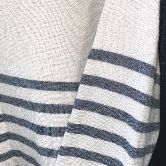 Banana Republic Wool Knit Striped Sweater - XL Tan x Grey - Picture 3 of 5